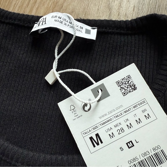 Zara Black Fringe Tank Top - Picture 2 of 3